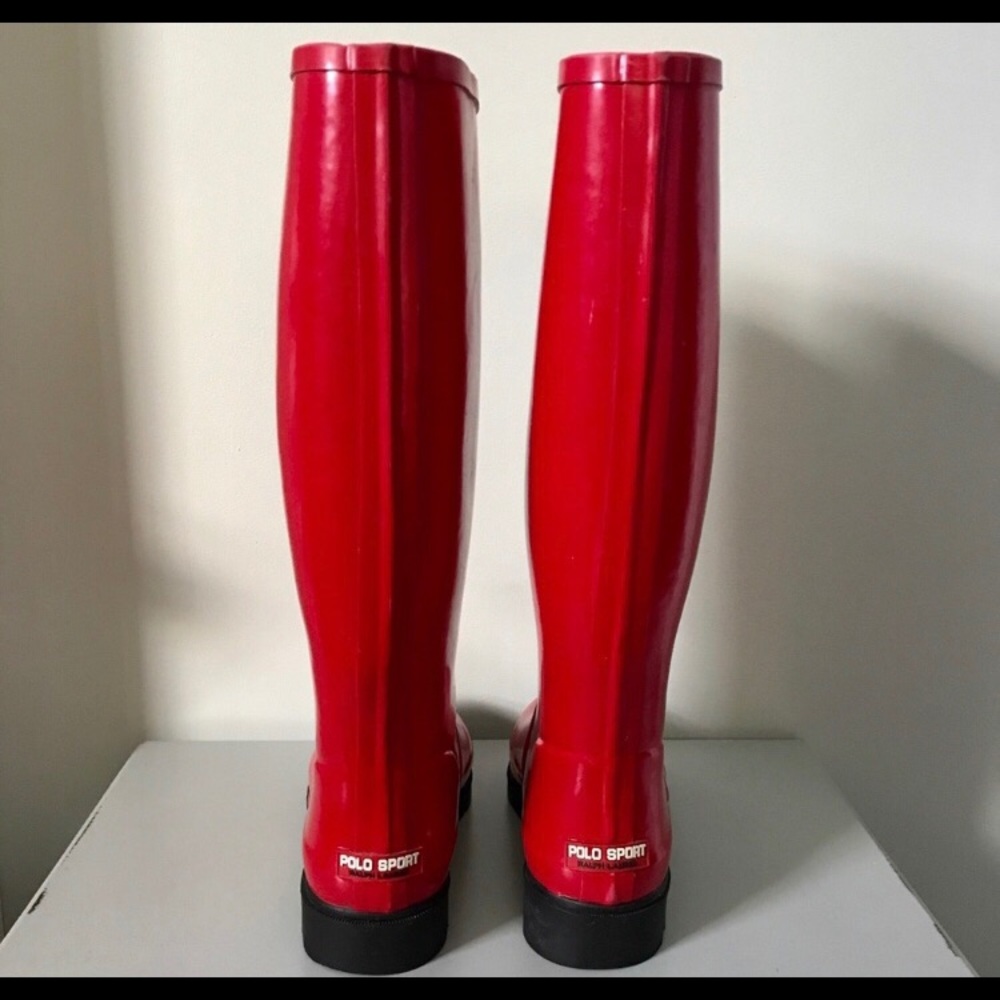Red Polo Sport Rain Boots